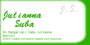 julianna suba business card